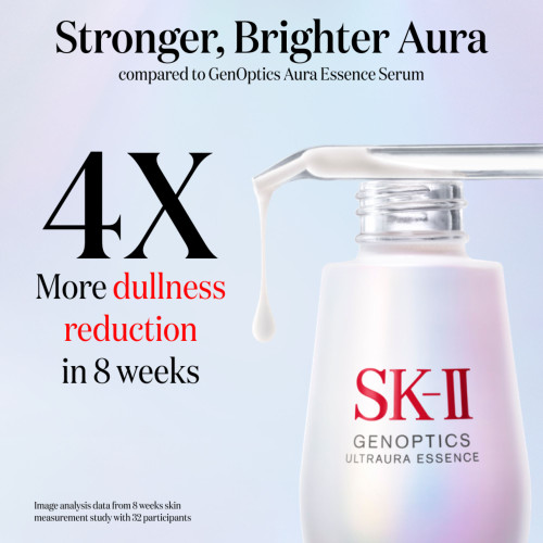 GenOptics Ultraura Essence is SK II's best-selling brightening serum to visibly reduce dullness and target sun spots slide5