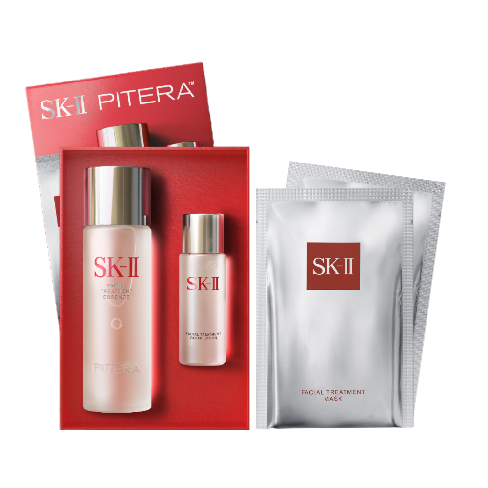 SK-II PITERA™ First Experience Kit: Skincare Starter set with facial treatment essence, clear lotion, and a mask